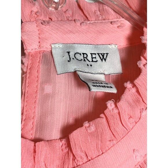 J. Crew Clip-dot smocked top Item BO348 Size XS Pink Original Price $90    Ee - Picture 3 of 8